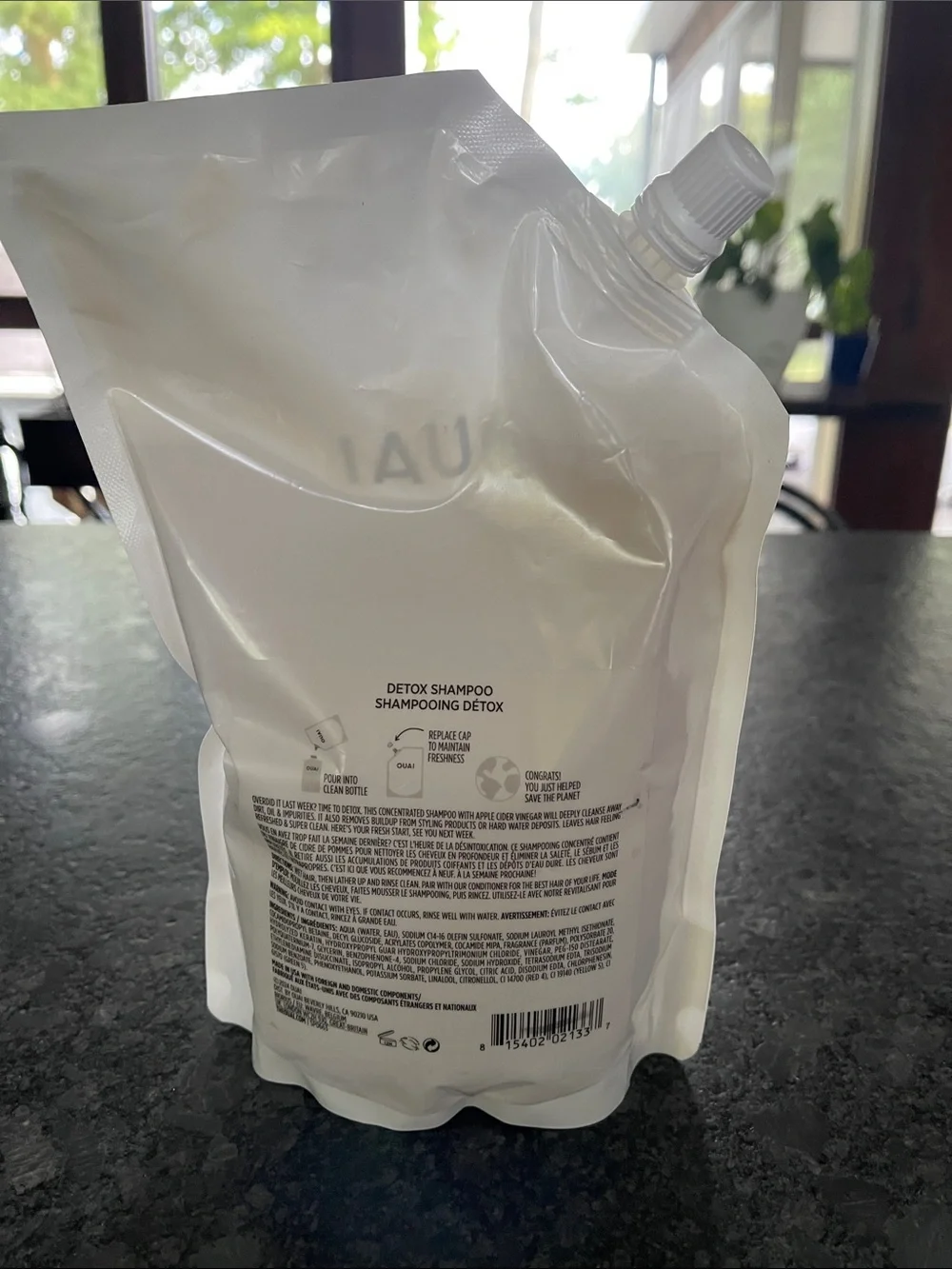 OUAI Detox Clarifying Hair Shampoo Refill 32 oz cleanse remove build up smells 👌